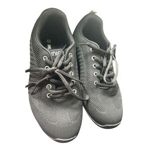 Baxinier Black Knit Lace Up Athletic Sneakers Dance Gym Shoes Women Size 6.5